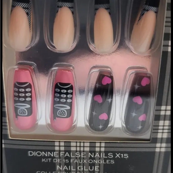 Clueless x Revolution Dionne False Nails 15 Salon Quality Nails +Glue New - Picture 4 of 4